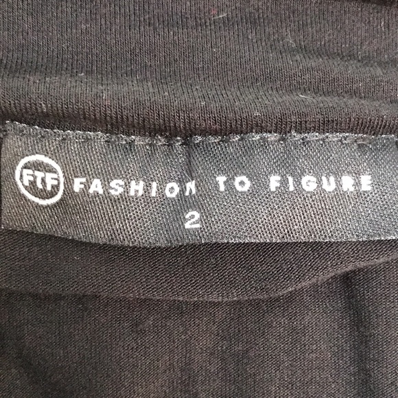 NWOT- Fashion to Figure black blouse with scoop neck and back. Size 2X. - Picture 6 of 7